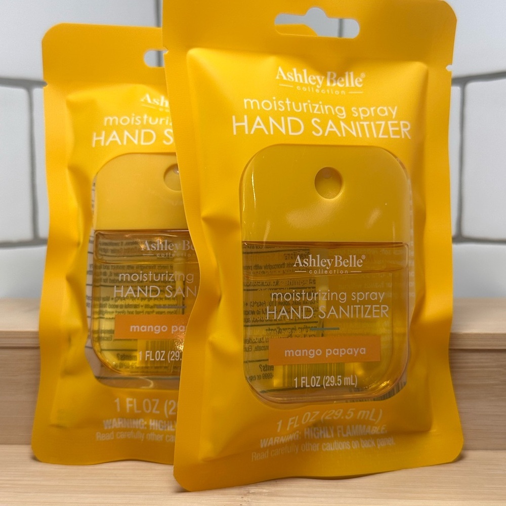 AshleyBelle Moisturizing Spray Hand Sanitizer - Mango Papaya - Bright Yellow